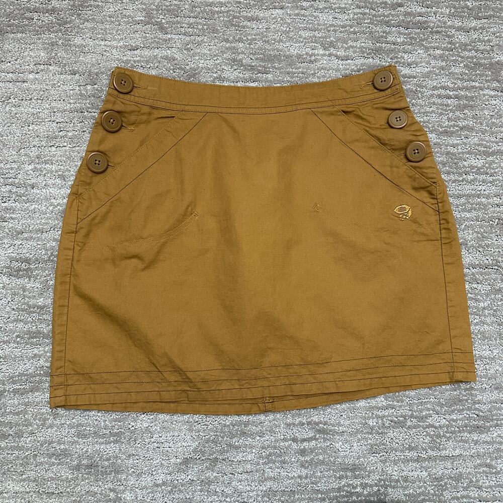 Mountain Hardwear Skirt Womens 4 Brown Organic Cotton Hemp Lightweight Outdoors